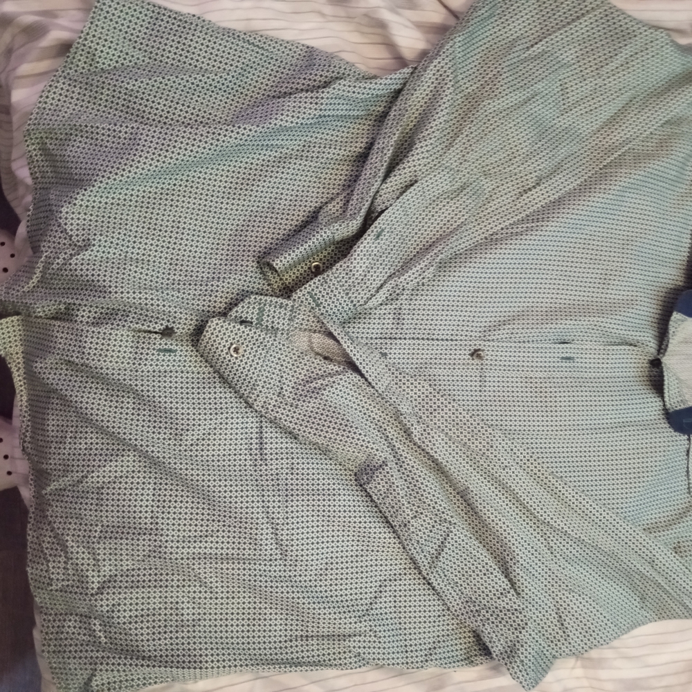 Beverly Hills Polo Club Green Dress Shirt